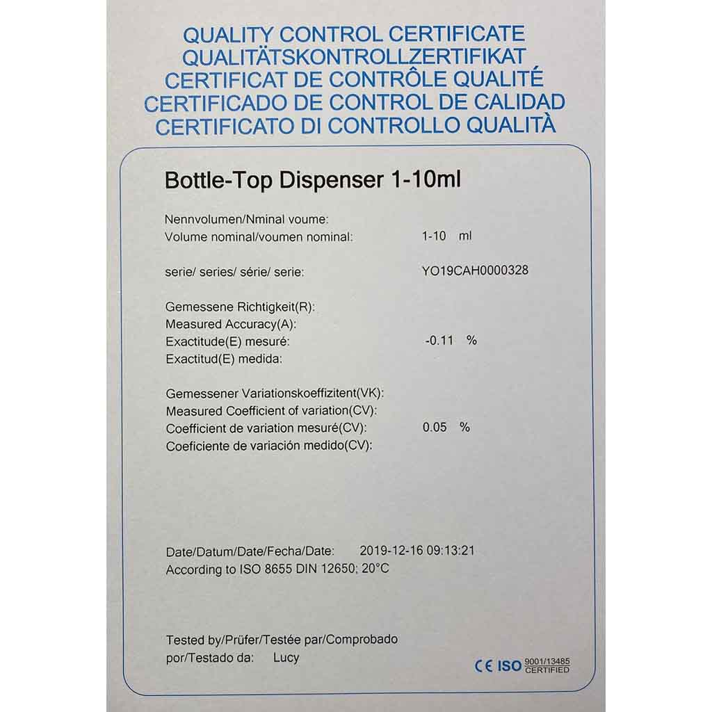 SCILOGEX SCISpense Bottletop Dispensers, in four fully adjustable